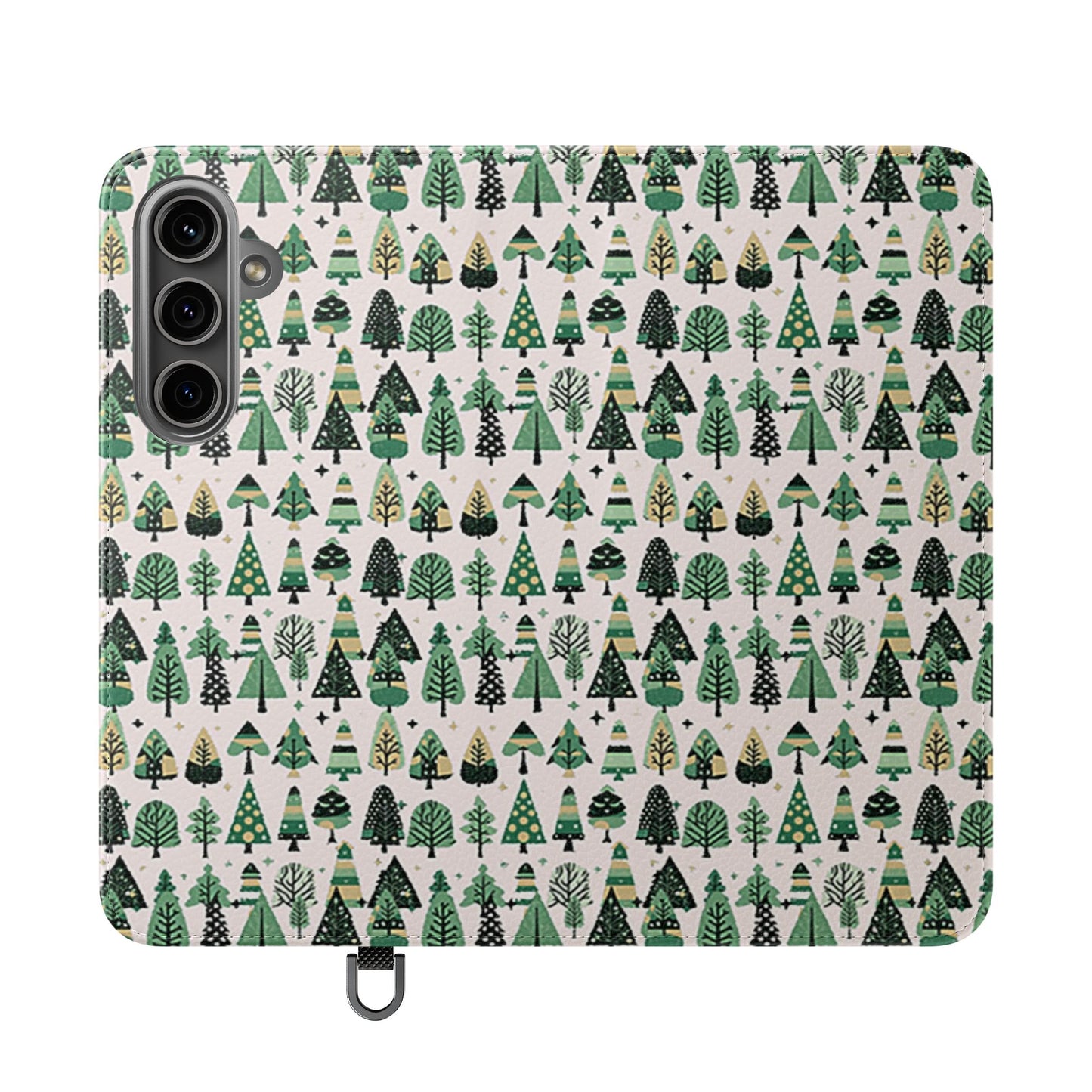 Mini Vintage Green Trees Flip Cases, Samsung Galaxy S24 Plus