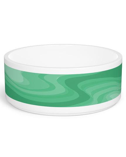 Mint Green Wavey 16 oz Pet Bowl