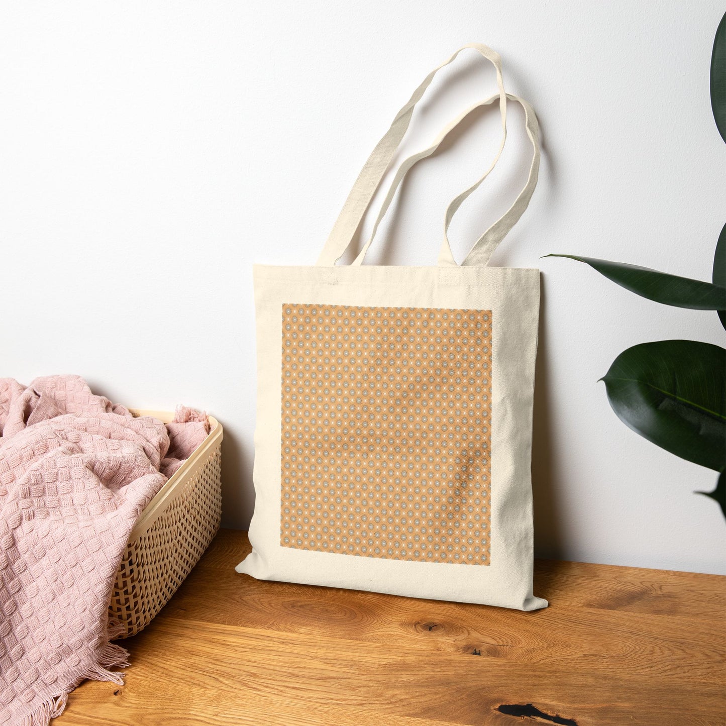 Tan Sunset Star-crossed Bodies Cotton Canvas Tote Bag