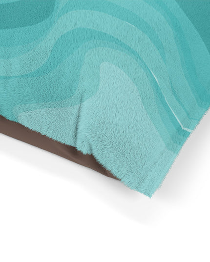 Tif Green Wavey 28" × 18" Pet Bed