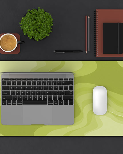 Lemon Wavey 12" x 22" Desk Mat