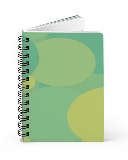 Pastel Green Patches Spiral Bound Journal, 5" x 7" 150 pages