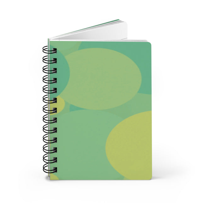 Pastel Green Patches Spiral Bound Journal, 5" x 7" 150 pages
