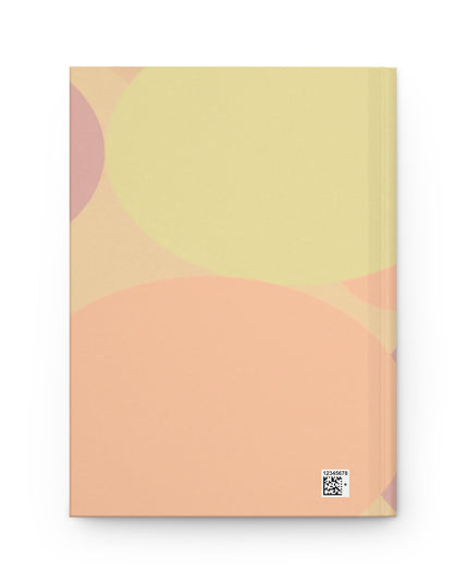 Pastel Hot Peach Patches 5.75" x 8" Hardcover Journal Matte with 150 lined pages