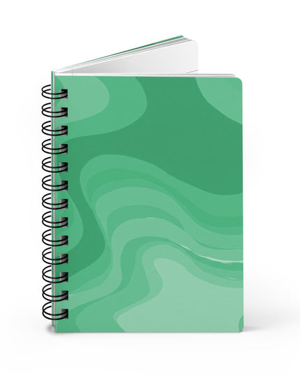 Mint Green Wavey Spiral Bound Journal, 5" x 7" 150 pages