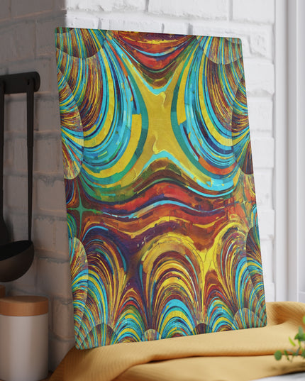 Uzi Spiral Alpha 11" x 15" Glass Cutting Board