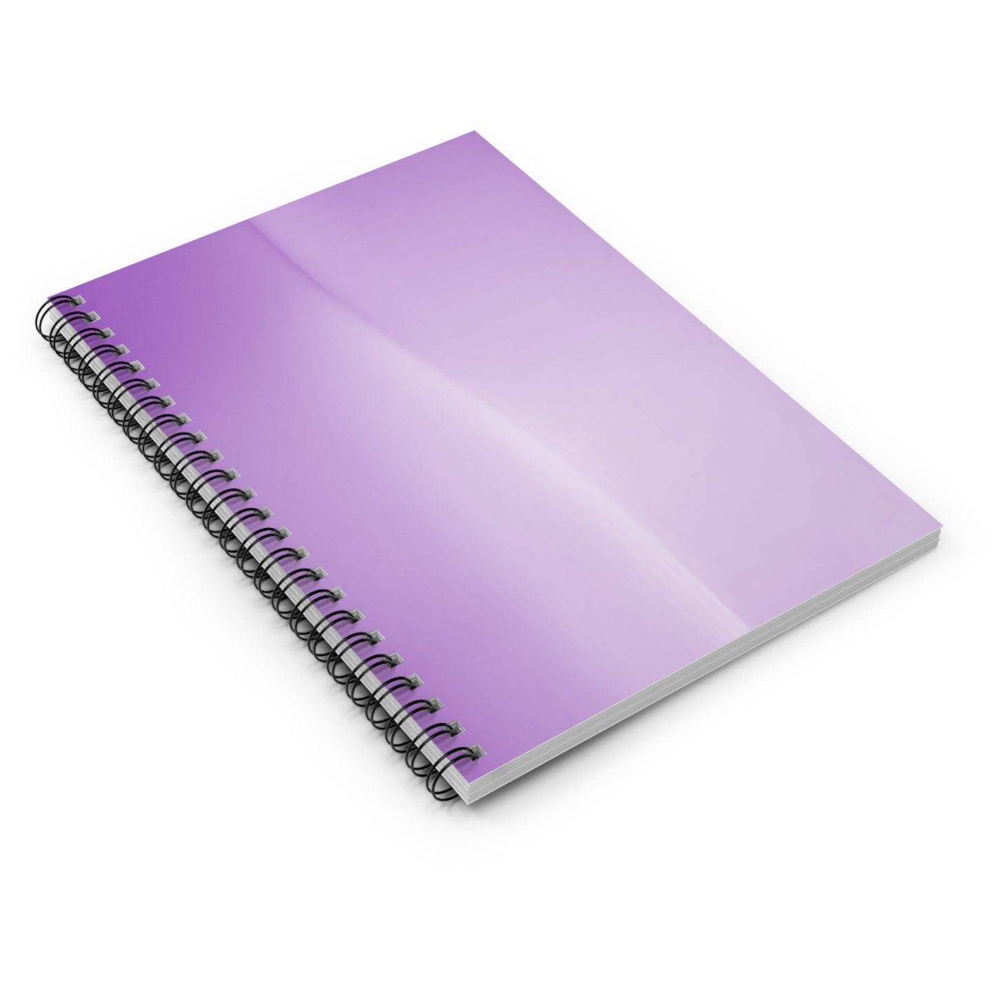 Soft Lavender Fade Wavey Spiral Notebook - Ruled Line, 6" x 8", 118 pages