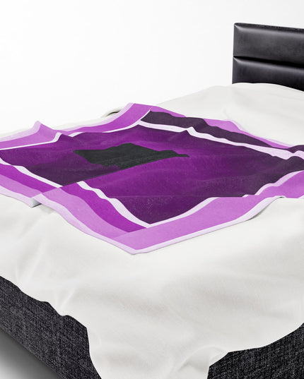 Magenta Shadow Velveteen Plush Blanket, 50" x 60"
