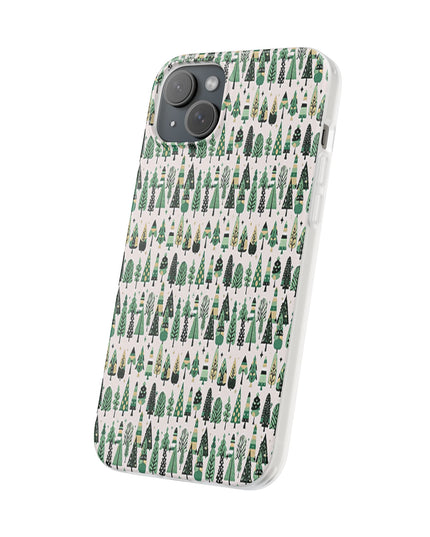 Mini Vintage Green Trees Iphone 15 Plus Flexi Case