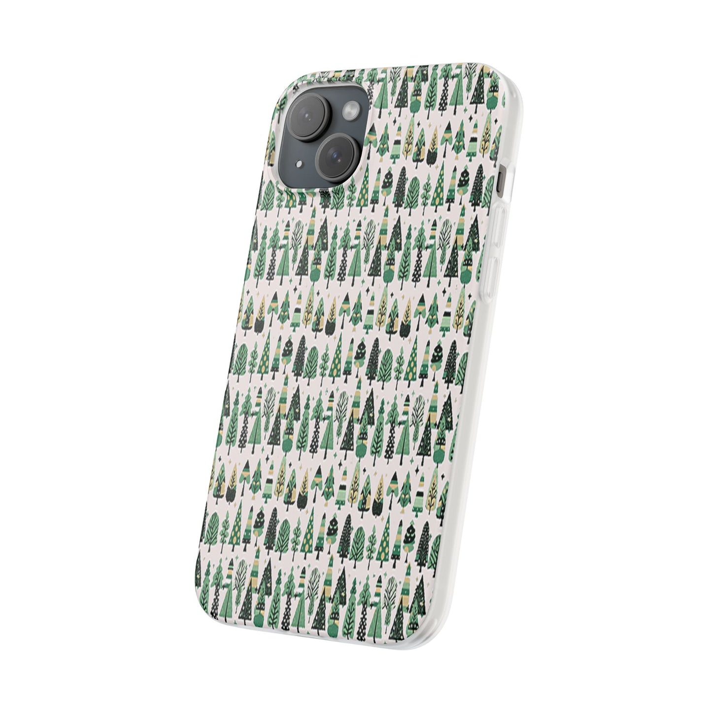 Mini Vintage Green Trees Iphone 15 Plus Flexi Case