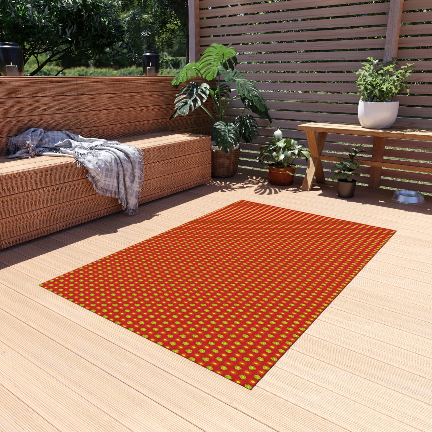 Late Evening Star-crossed Bodies Outdoor Rug, 48" x 72"