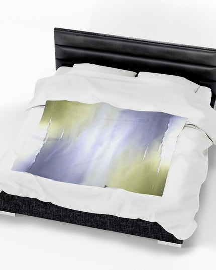 Lavender Sea Golden Fog Velveteen Plush Blanket, 50" x 60"