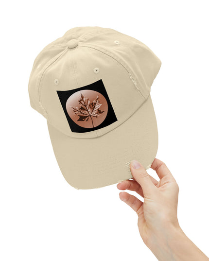 Soft Maple Leaf Unisex Distressed Cap