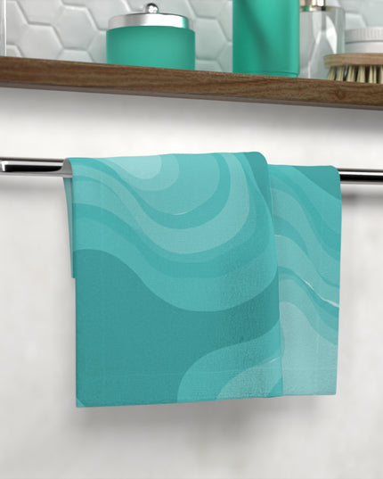 Tif Green Wavey 13" x 13" Face Towel