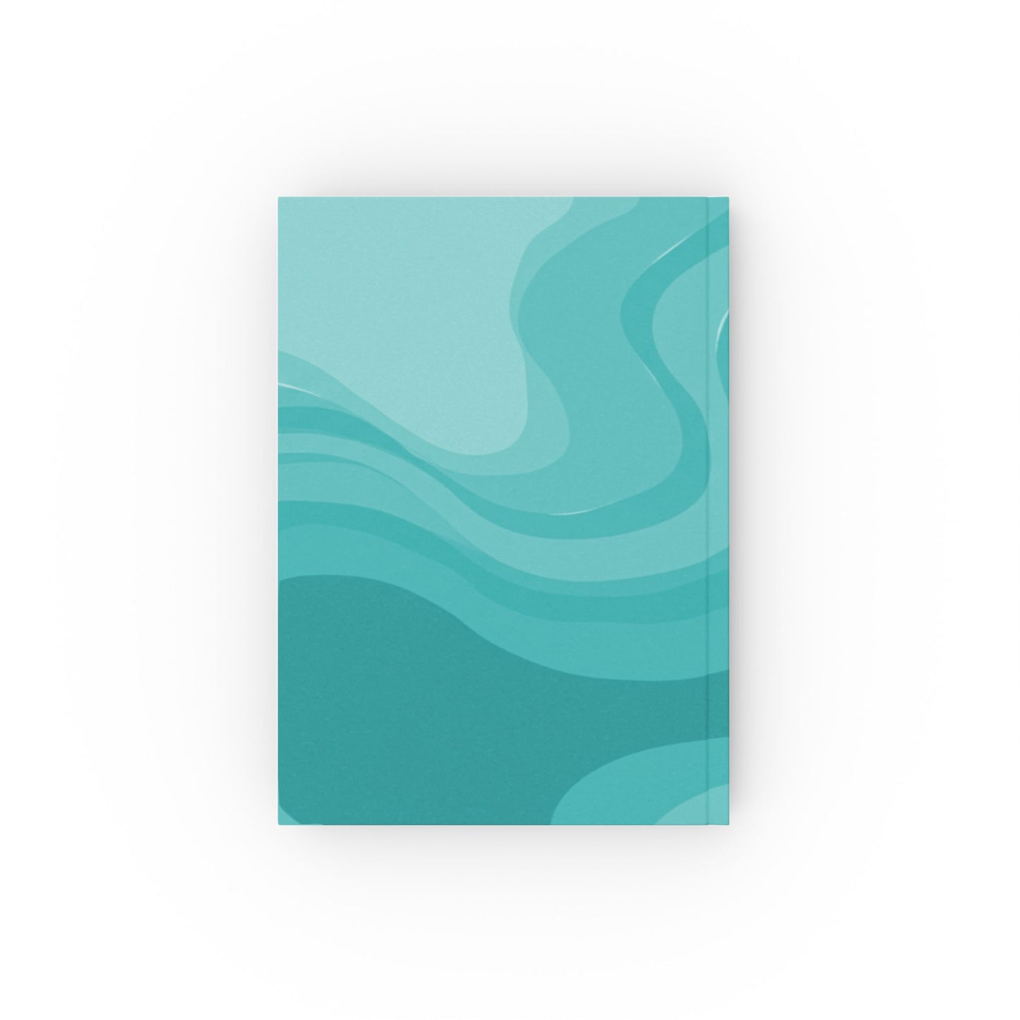 Tif Green Wavey 5.2" x 7.4" Hard Backed Journal with 128 blank pages