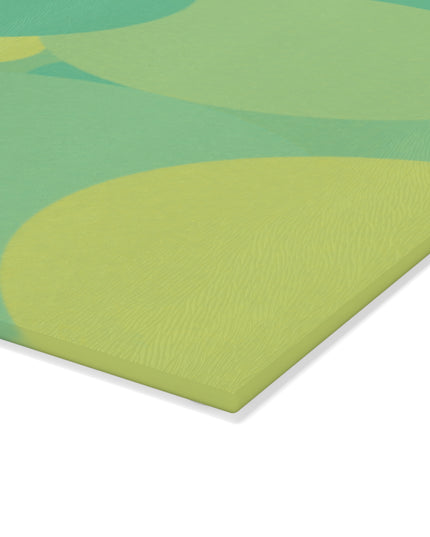 Pastel Green Patches 8" x 11" Glass Cutting Board