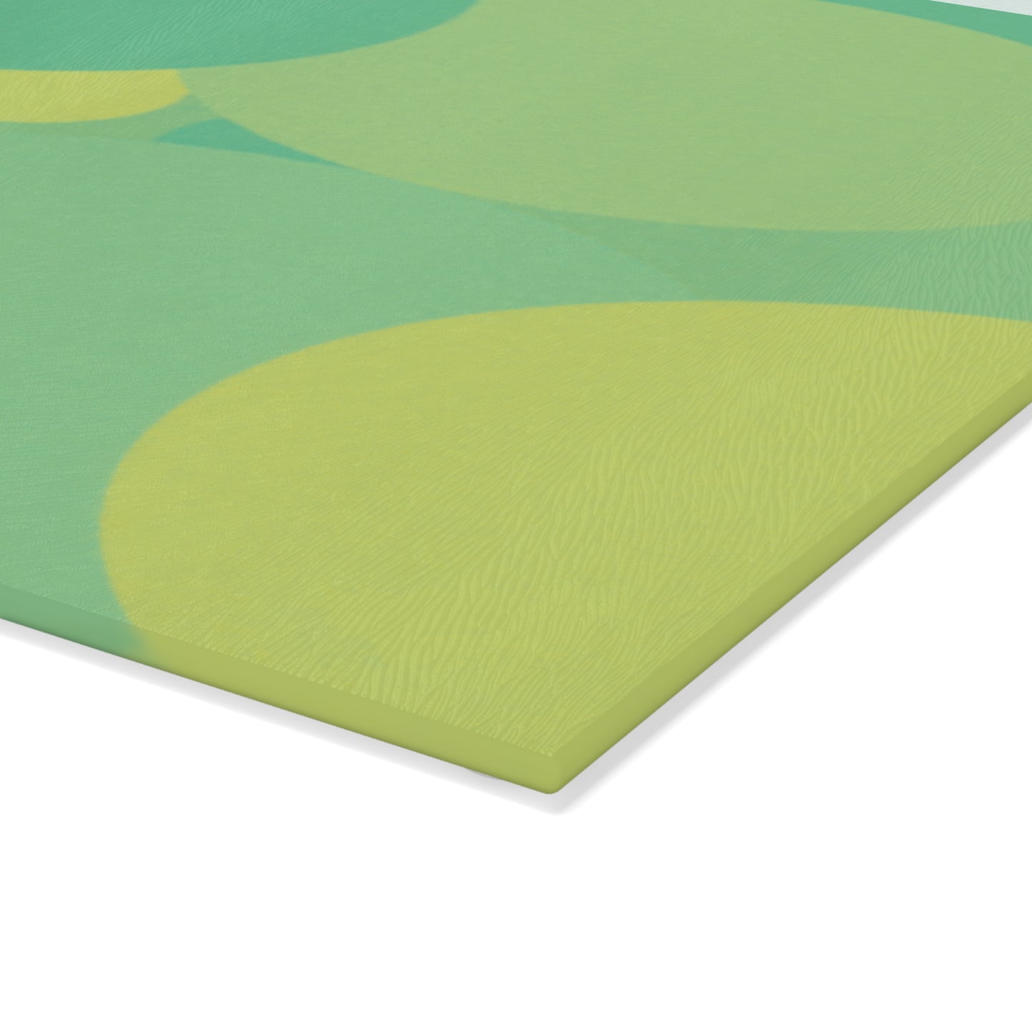 Pastel Green Patches 8" x 11" Glass Cutting Board