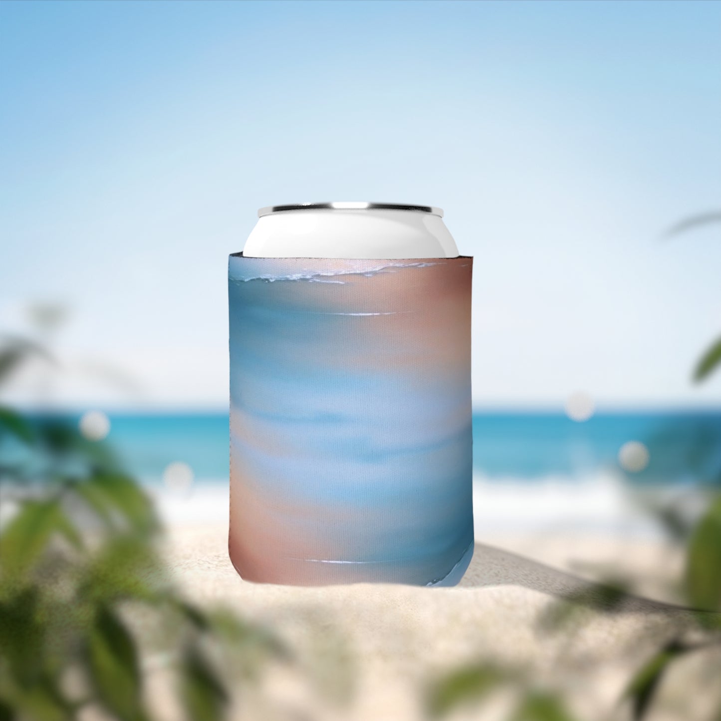 Blue Sea Peach Fog 12 oz Can Cooler Sleeve