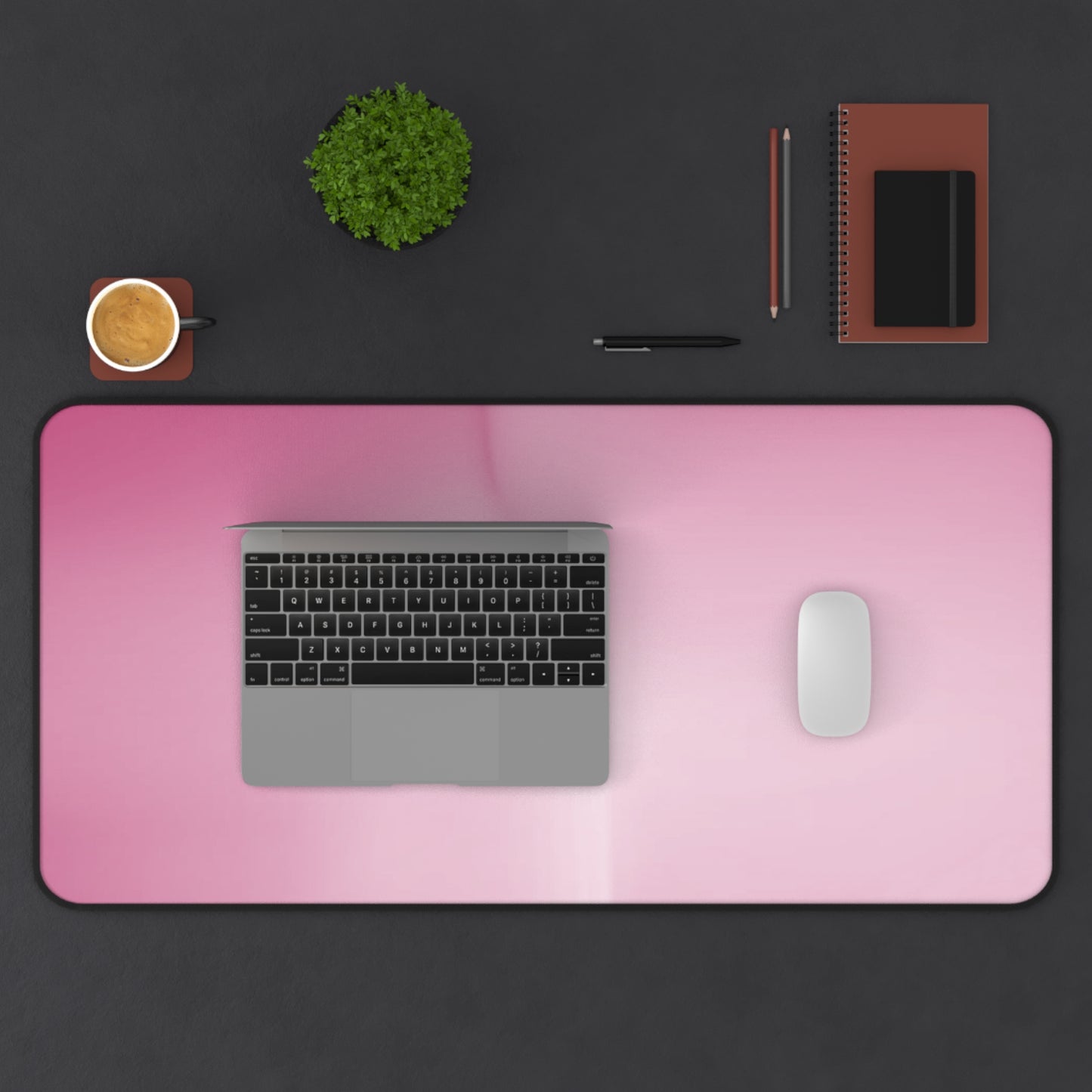 Pink Blush Fade 16" x 32" Desk Mat
