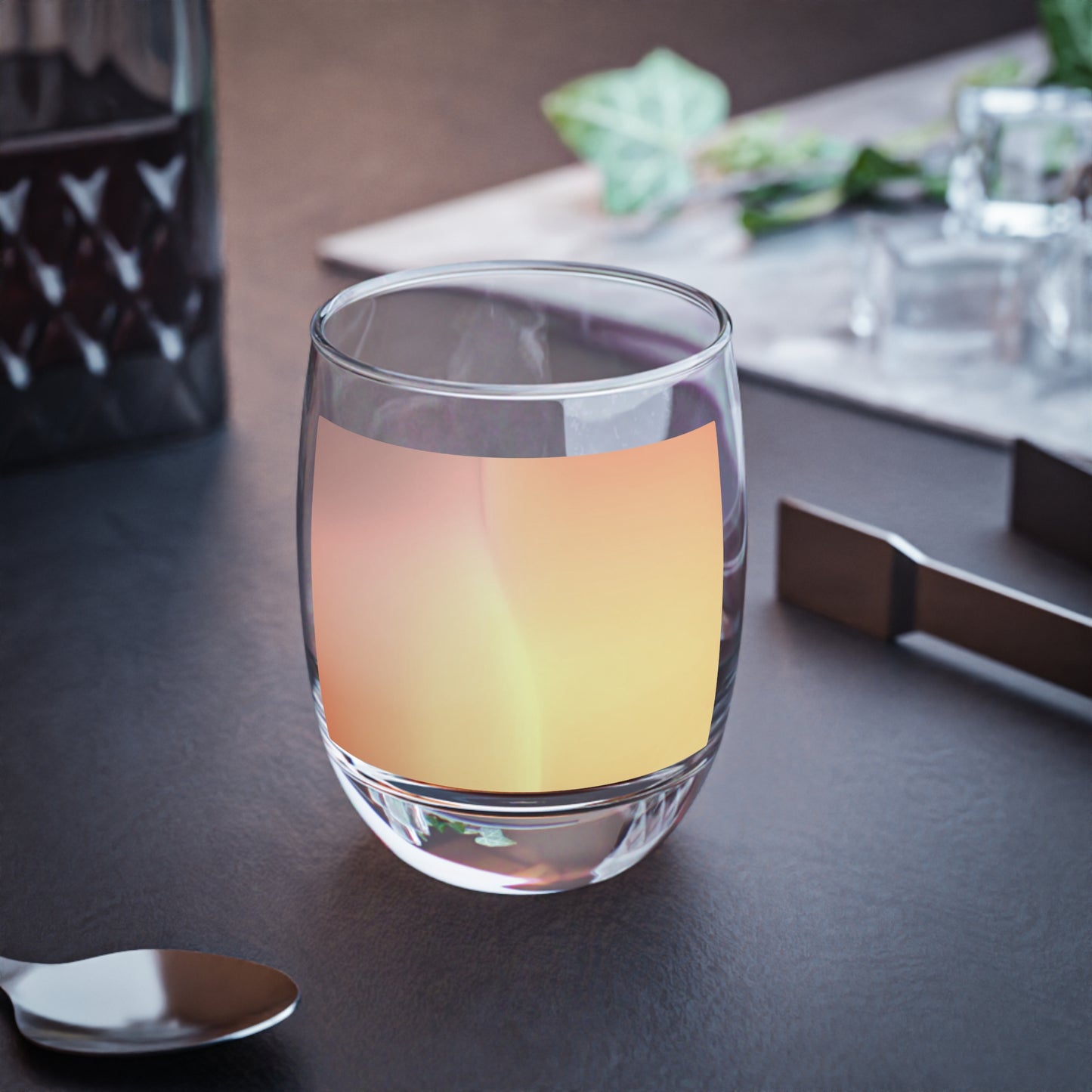 Hot Peach Fade Whiskey Glass, 6 oz