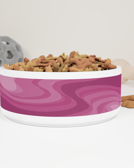 Pinky Mauve Wavey 16 oz Pet Bowl
