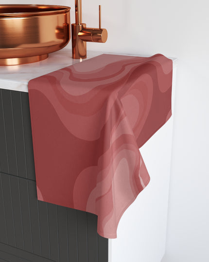Pinky Mauve Wavey Hand Towel, 16" x 28"