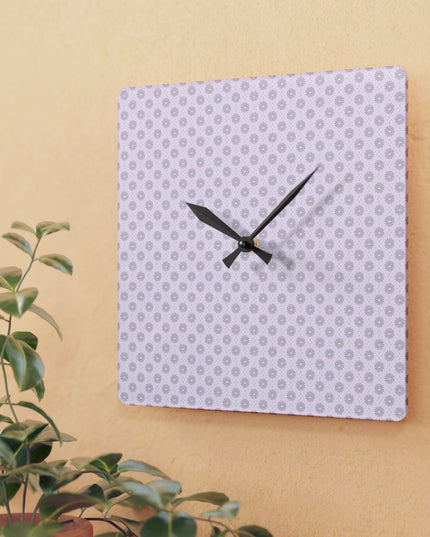 Pink Mornings Star-crossed Bodies Acrylic Wall Clock, Round or Square, 10.75" x 10.75"