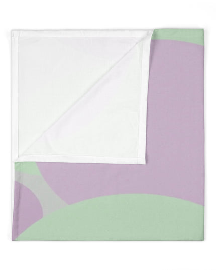 Pastel Lavender Purple and Soft Green Patches Baby Swaddle 30″×40″ Blanket