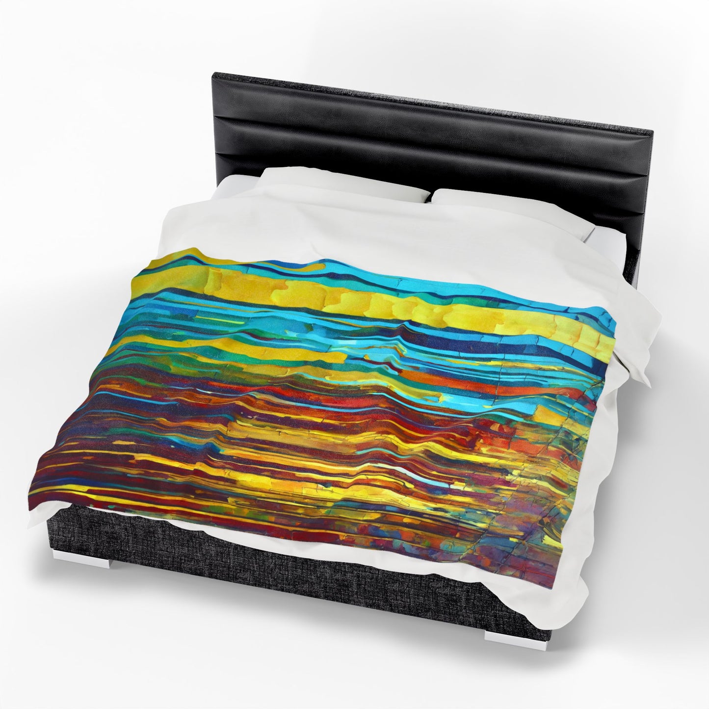Striped Alpha Velveteen Plush Blanket, 60" x 80"