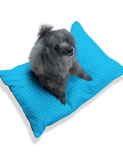 Light Blue Star-crossed Bodies Pet Bed, 28" × 18"