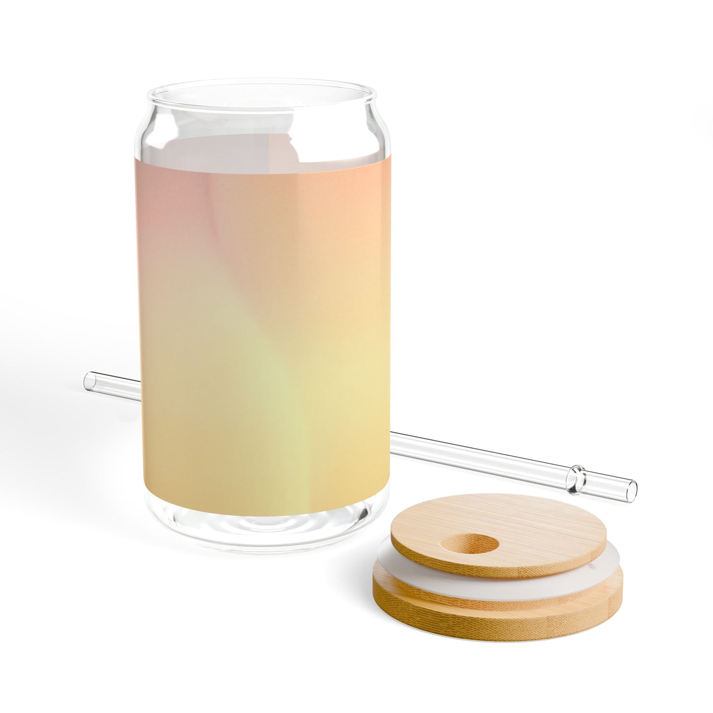 Hot Peach Fade Sipper Glass, 16oz