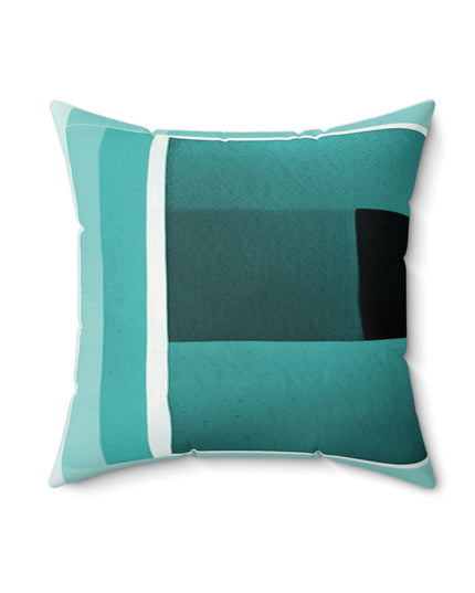 Mint Shadow 18" x 18" Faux Suede Square Pillow