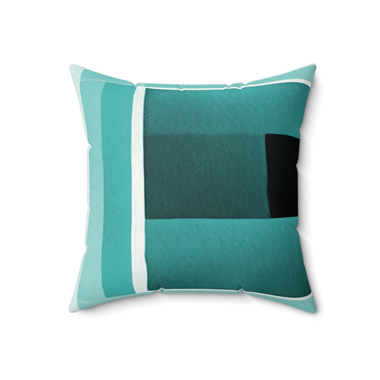 Mint Shadow 18" x 18" Faux Suede Square Pillow