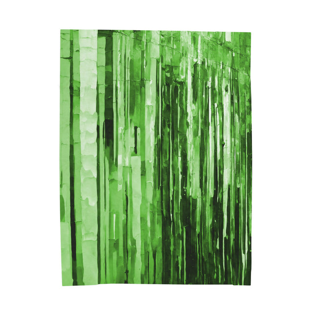 Striped Mint Pastel Velveteen Plush Blanket, 60" x 80"