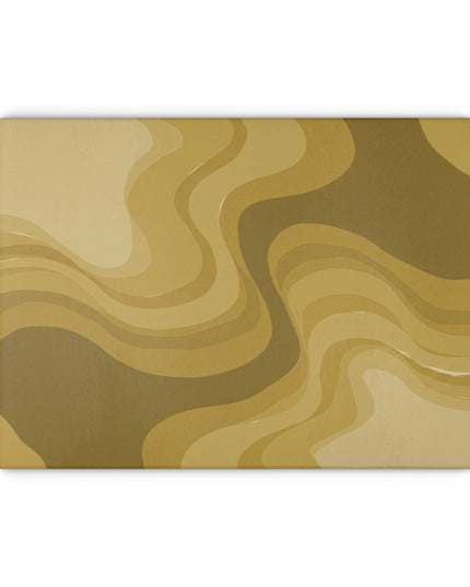 Brown Wavey Glass Cutting Board, 11" x 15"