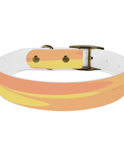 Pastel Bright Oranges Patches Medium Dog Collar