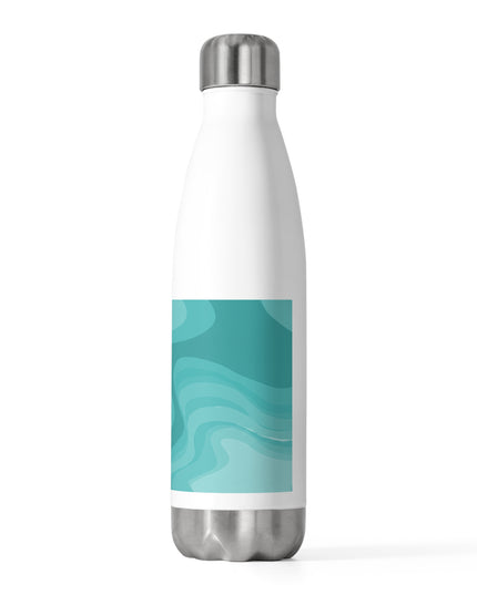 Tif Green Wavey 20oz Insulated Water Bottle