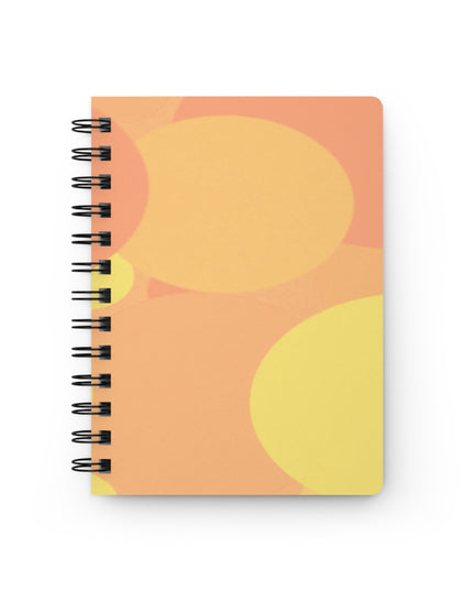 Pastel Bright Oranges Patches Spiral Bound Journal, 5" x 7" 150 pages