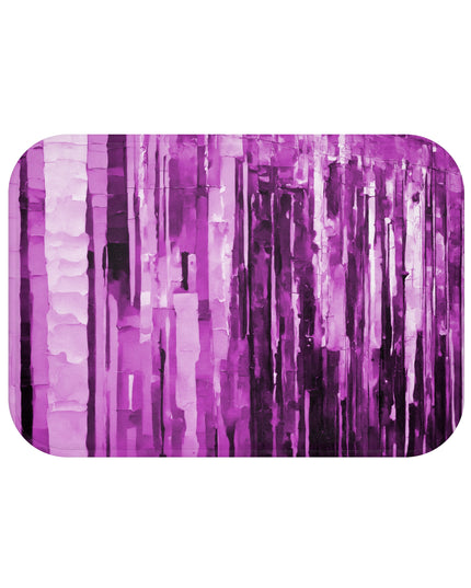 Striped Powder Lavender Bath Mat, 24" x 17"