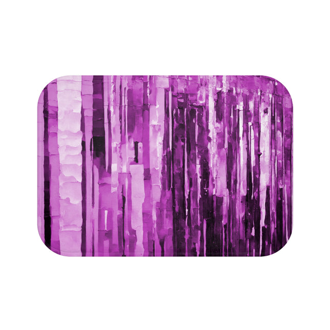 Striped Powder Lavender Bath Mat, 24" x 17"