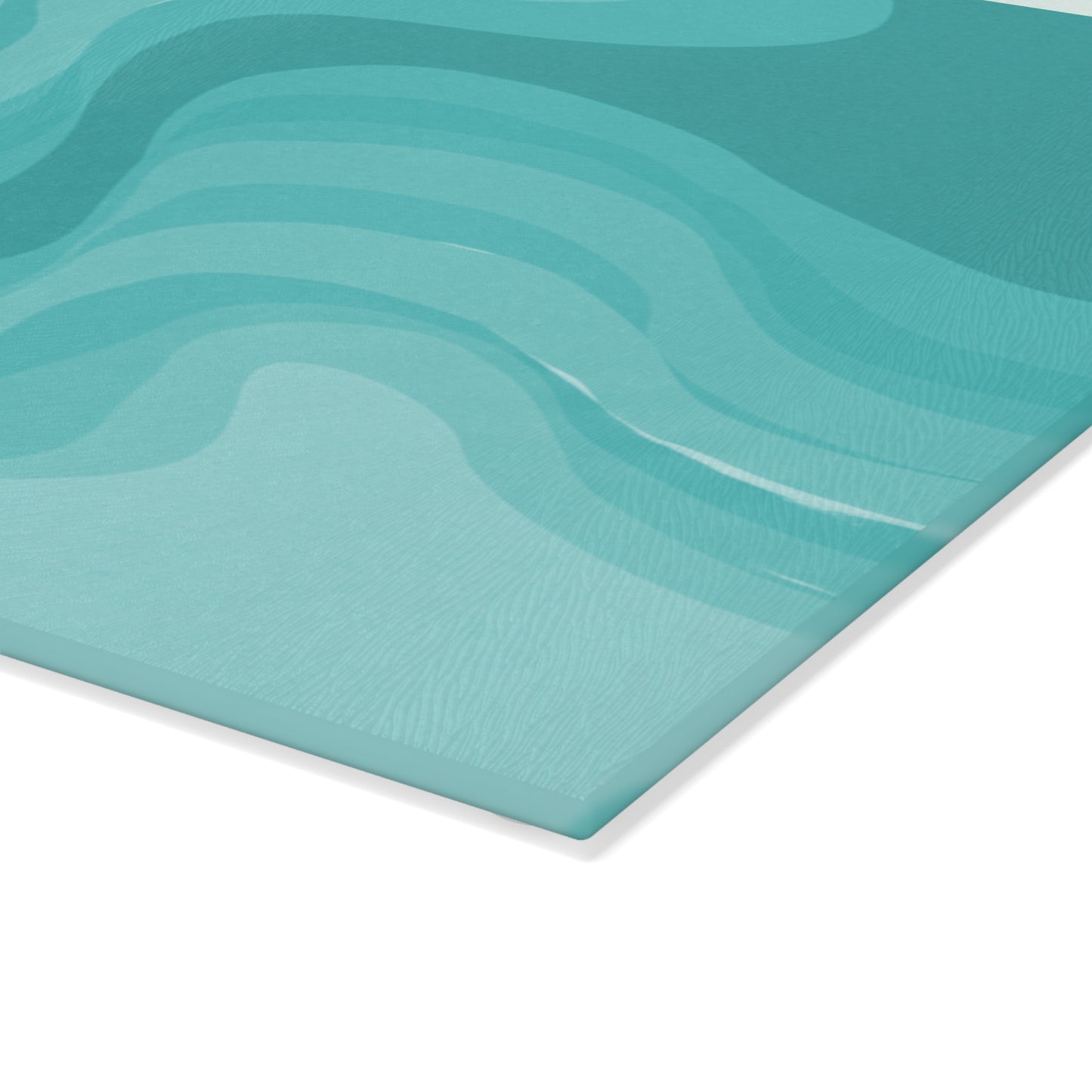Tif Green Wavey 8" x 11" Glass Cutting Board
