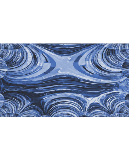 Uzi Spiral Deep Blue Mink-Cotton Towel (50% polyester, 50% cotton),  30" x 60"