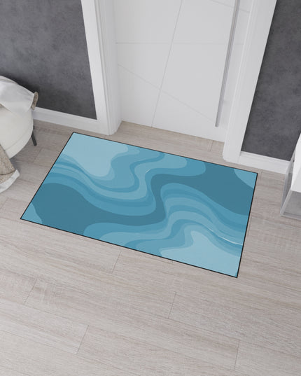 Sky Blue Wavey 36" x 60" Heavy Duty Floor Mat