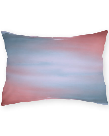 Gray Sea Pink Fog 20" x 14" Outdoor Pillow