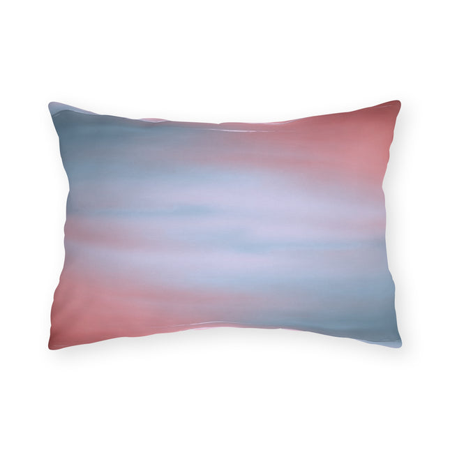 Gray Sea Pink Fog 20" x 14" Outdoor Pillow