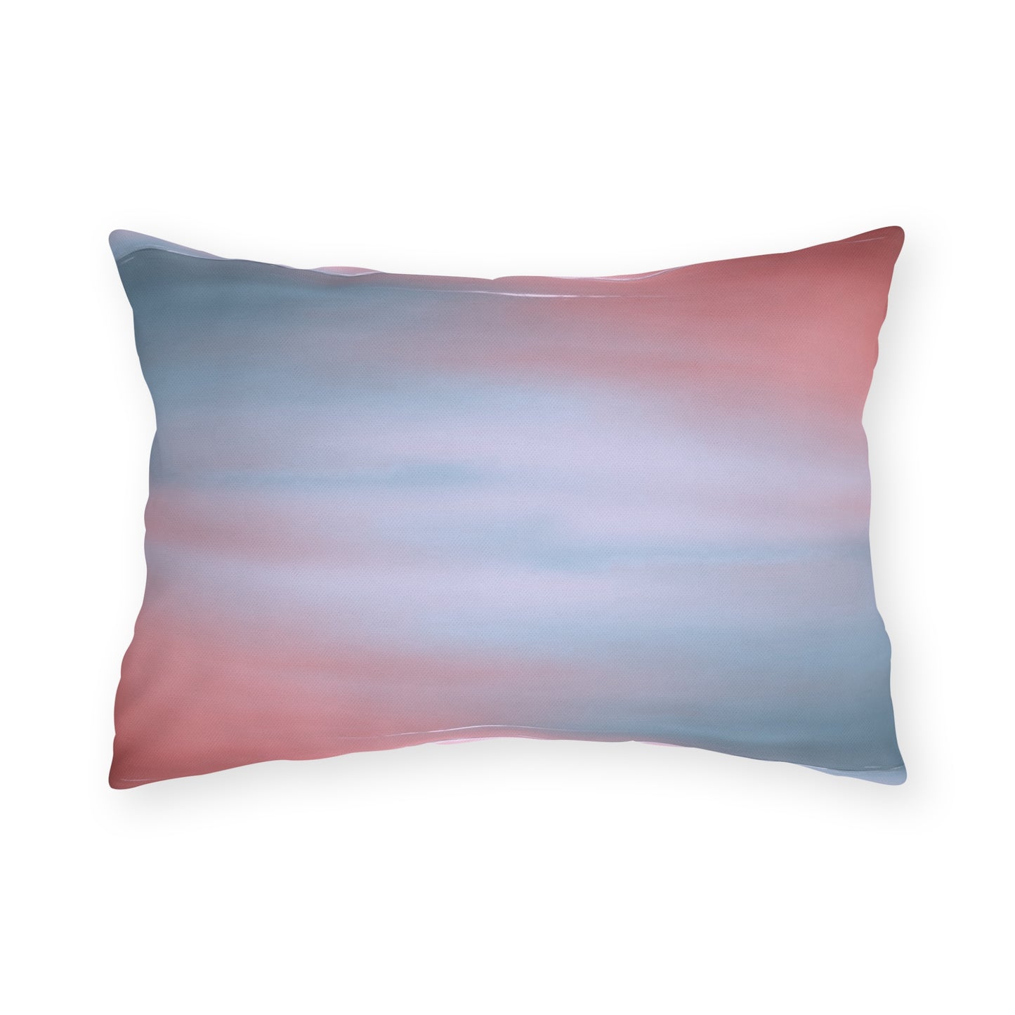 Gray Sea Pink Fog 20" x 14" Outdoor Pillow