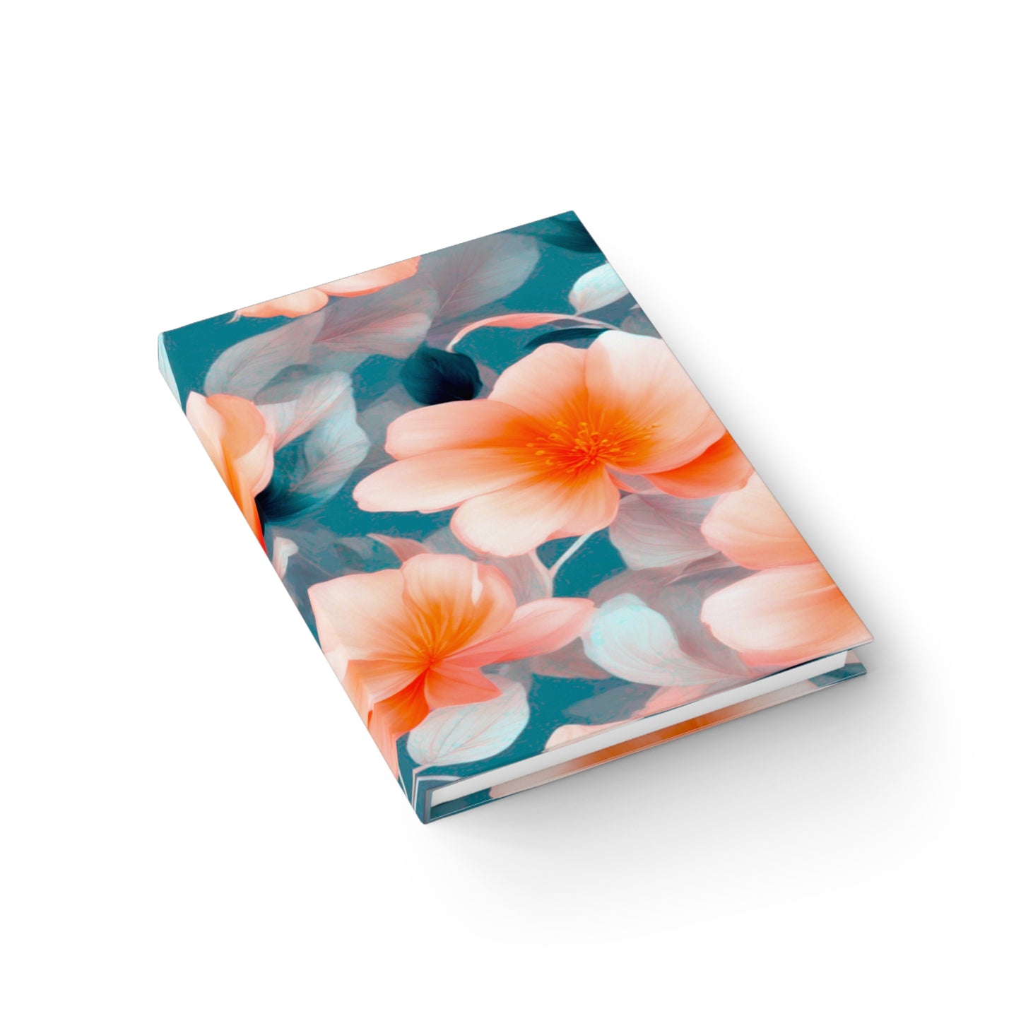 Orange Blossom Floral Bunch Journal - 128 Ruled Line pages, 5" x 7"