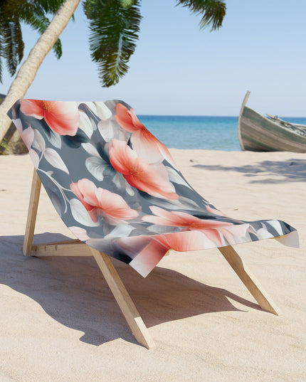 Red Blossom Floral Bunch 30" x 60" Beach Towel