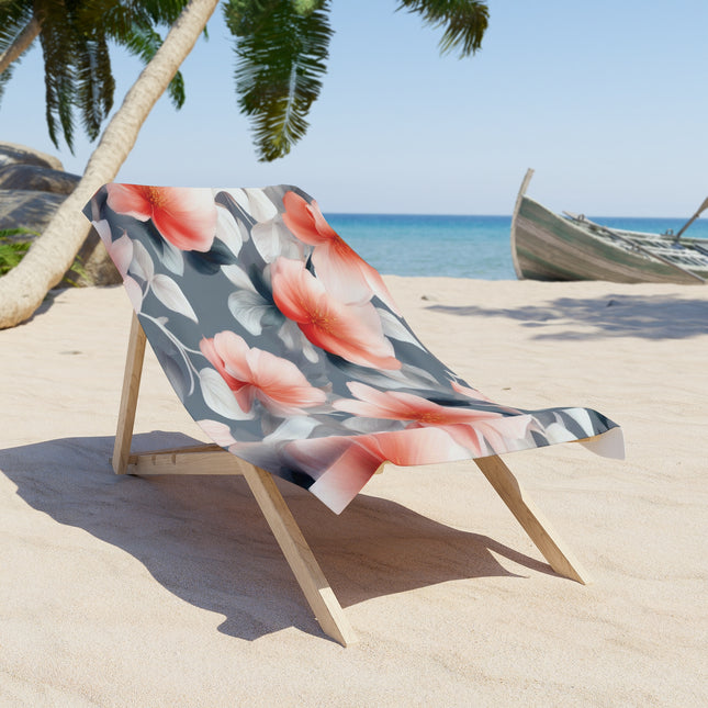 Red Blossom Floral Bunch 30" x 60" Beach Towel
