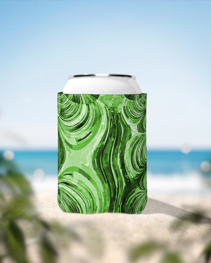 Uzi Spiral Mint Pastel 12 oz Can Cooler Sleeve